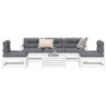 Salon de jardin 6 pcs blanc bois de pin massif 510153510153