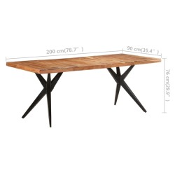 Table de salle à manger 200x90x76 cm Bois d'acacia massif 510170510170