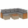 Salon de jardin avec coussins 8 pcs beige résine tressée 510191510191