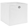 Boîtes de rangement 4 pcs Tissu intissé 28x28x28 cm Blanc 510210510210