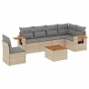 Salon de jardin avec coussins 7 pcs beige résine tressée 510225510225