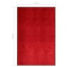 Paillasson lavable Rouge 120x180 cm 510243510243