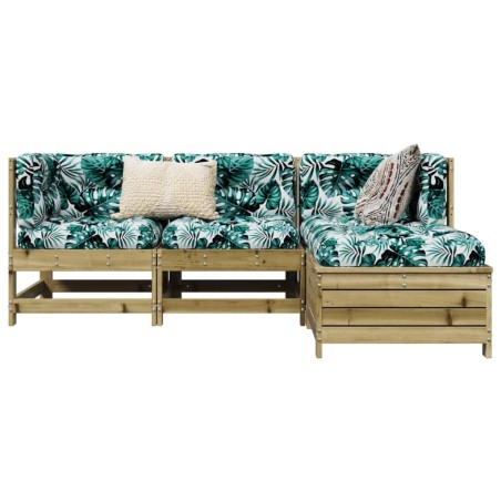 Salon de jardin 4 pcs bois de pin imprégné 510266510266