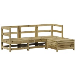 Salon de jardin 4 pcs bois de pin imprégné 510266510266
