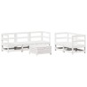 Salon de jardin 6 pcs blanc bois de pin massif 510268510268
