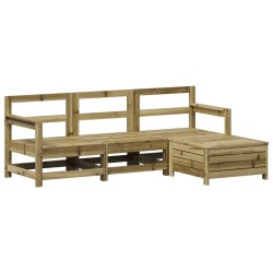 Salon de jardin 4 pcs bois de pin imprégné 510271510271