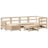 Salon de jardin 7 pcs bois de pin massif 510273510273