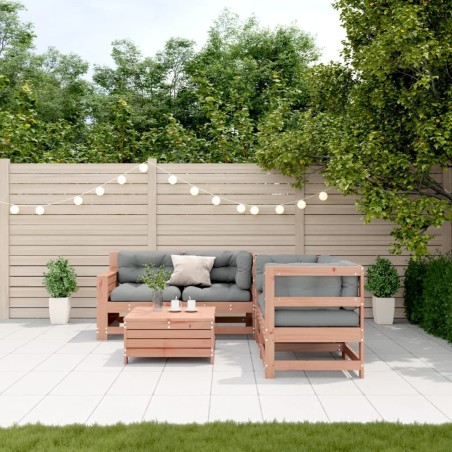 Salon de jardin 5 pcs avec coussins bois massif douglas 510275510275