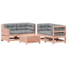 Salon de jardin 5 pcs avec coussins bois massif douglas 510275510275