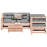 Salon de jardin 5 pcs avec coussins bois massif douglas 510275510275