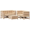 Salon de jardin 5 pcs avec coussins Bois de pin massif 510277510277