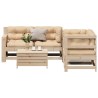 Salon de jardin 5 pcs avec coussins Bois de pin massif 510277510277