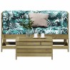 Salon de jardin 3 pcs avec coussins bois de pin imprégné 510279510279