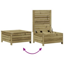 Salon de jardin 3 pcs avec coussins bois de pin imprégné 510279510279