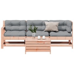 Salon de jardin 4 pcs avec coussins bois massif douglas 510281510281