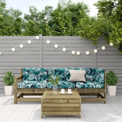 Salon de jardin 4 pcs avec coussins bois de pin imprégné 510282510282