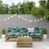 Salon de jardin 4 pcs avec coussins bois de pin imprégné 510282510282