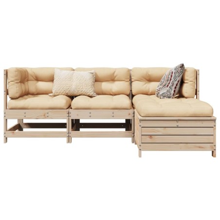 Salon de jardin 4 pcs bois massif de pin 510283510283