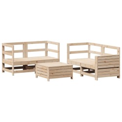 Salon de jardin 5 pcs bois de pin massif 510284510284