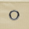 Boîtes de rangement avec couvercles 10 pcs 28x28x28 cm Crème 510296510296