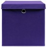Boîtes de rangement avec couvercles 10 pcs 28x28x28 cm Violet 510299510299