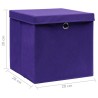 Boîtes de rangement avec couvercles 10 pcs 28x28x28 cm Violet 510299510299
