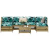 Salon de jardin 7 pcs bois de pin imprégné 510309510309