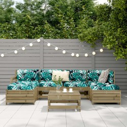 Salon de jardin 7 pcs bois de pin imprégné 510309510309