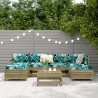 Salon de jardin 7 pcs bois de pin imprégné 510309510309