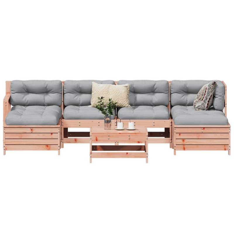 Salon de jardin 7 pcs bois massif sapin de douglas 510314510314