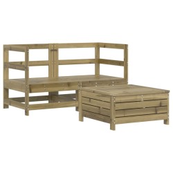 Salon de jardin 3 pcs bois de pin imprégné 510316510316