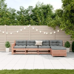 Salon de jardin 5 pcs avec coussins bois massif douglas 510317510317