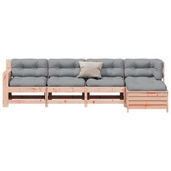 Salon de jardin 5 pcs avec coussins bois massif douglas 510317510317