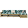 Salon de jardin 5 pcs bois de pin imprégné 510319510319