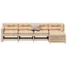 Salon de jardin 5 pcs avec coussins Bois de pin massif 510320510320