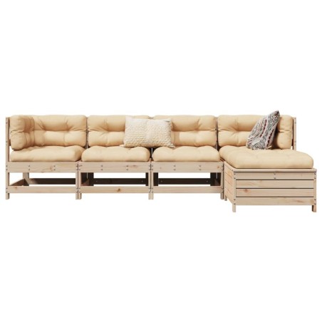 Salon de jardin 5 pcs bois de pin massif 510321510321