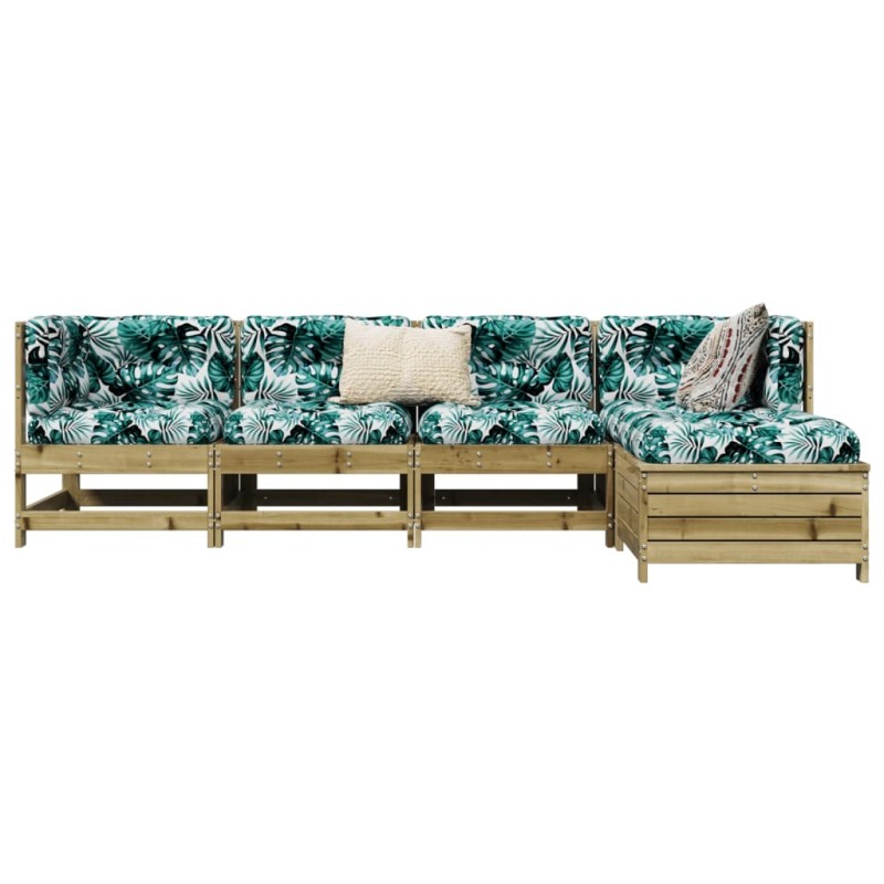 Salon de jardin 5 pcs bois de pin imprégné 510323510323