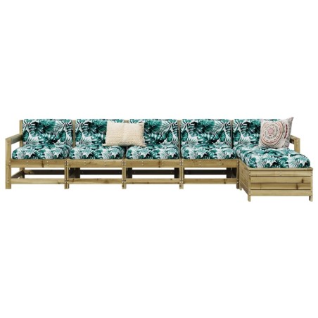 Salon de jardin 6 pcs bois de pin imprégné 510324510324