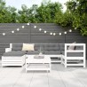 Salon de jardin 7 pcs blanc bois de pin massif 510326510326