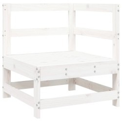 Salon de jardin 7 pcs blanc bois de pin massif 510326510326