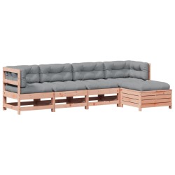 Salon de jardin 5 pcs avec coussins bois massif douglas 510327510327
