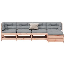 Salon de jardin 5 pcs avec coussins bois massif douglas 510327510327