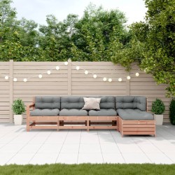 Salon de jardin 5 pcs avec coussins bois massif douglas 510330510330