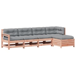 Salon de jardin 5 pcs avec coussins bois massif douglas 510330510330