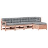 Salon de jardin 5 pcs avec coussins bois massif douglas 510330510330