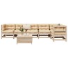 Salon de jardin 7 pcs bois de pin massif 510336510336