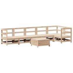 Salon de jardin 7 pcs bois de pin massif 510336510336