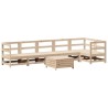 Salon de jardin 7 pcs bois de pin massif 510336510336