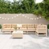 Salon de jardin 7 pcs bois de pin massif 510336510336