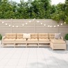 Salon de jardin 6 pcs bois de pin massif 510338510338